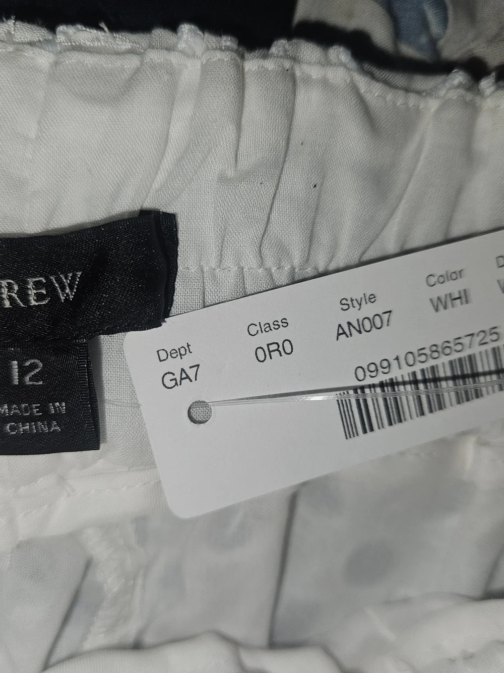 J. Crew White Eyelet Wide-Leg Tie Waist Pants